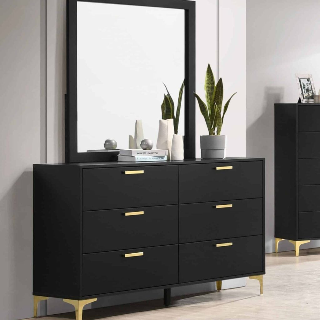Kendall black and gold dresser