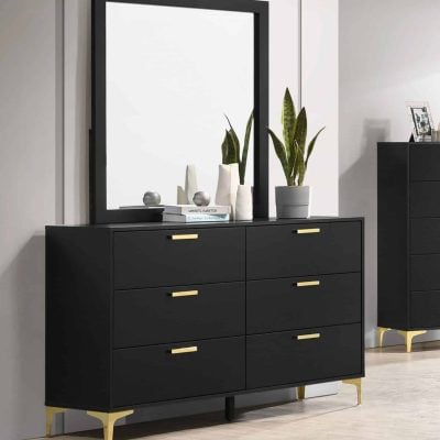 Kendall black and gold dresser