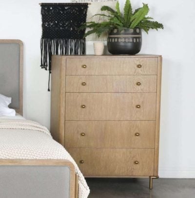 Arini Nightstand With Dual USB Ports Sand Wash - Image 6