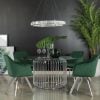 Veena Round Dining Table Base Chrome