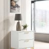 Kendall White & Gold Nightstand