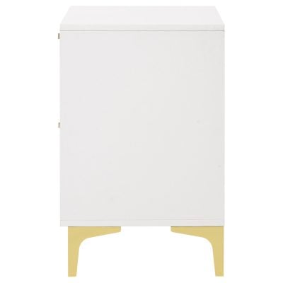 Kendall White & Gold Nightstand