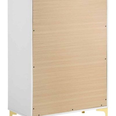 Kendall White & Gold Bedroom Chest Coaster furniture