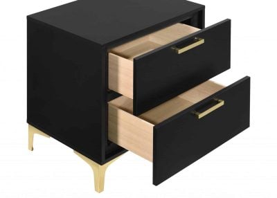 Kendall black and gold nightstand