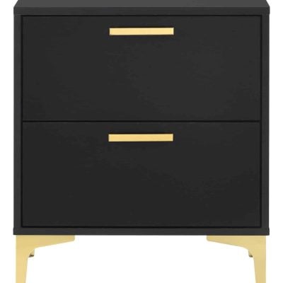 Kendall black and gold nightstand