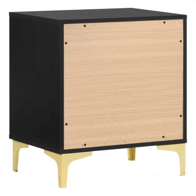 Kendall black and gold nightstand