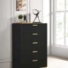 Kendall 5-Drawer Chest Black And Gold