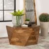 Zalika Hexagonal Natural Wood Coffee Table