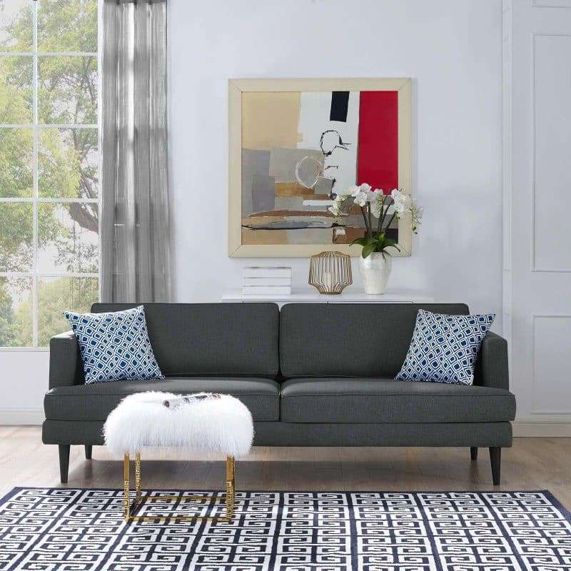 Agile Grey Fabric Sofa By Modway Furniture