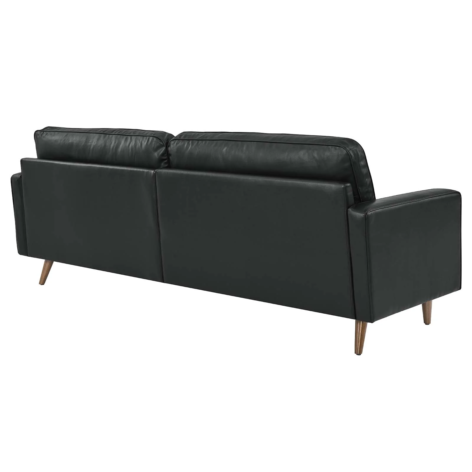 Valour Genuine Top Grain Black Leather Sofa