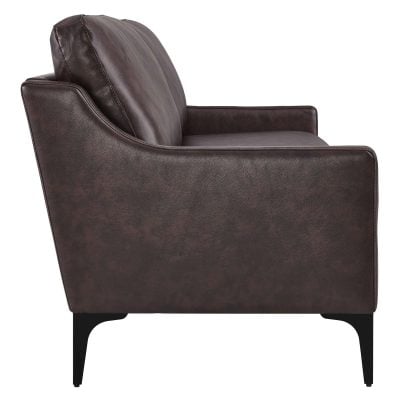 Corland Brown Leather Sofa By Modway Furniture