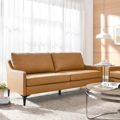 Corland Cognac Leather Sofa