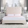 Faiz Velvet Chanel Tufted Queen Bed