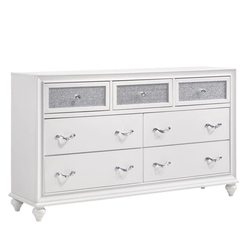 barzini modern white dresser