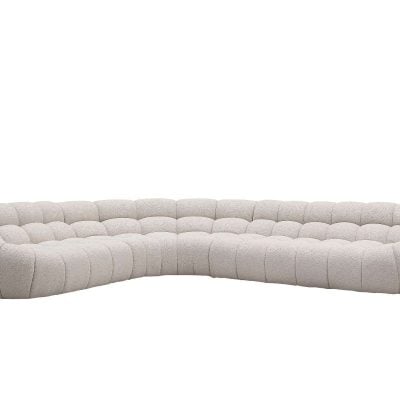 Divani Casa Yolonda - Modern Beige Curved Sectional Sofa VGEV-2126B-LGB-SECT