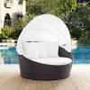 Convene White Canopy Outdoor Patio Daybed