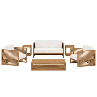 Carlsbad Teak Wood Outdoor Patio Sofa Set