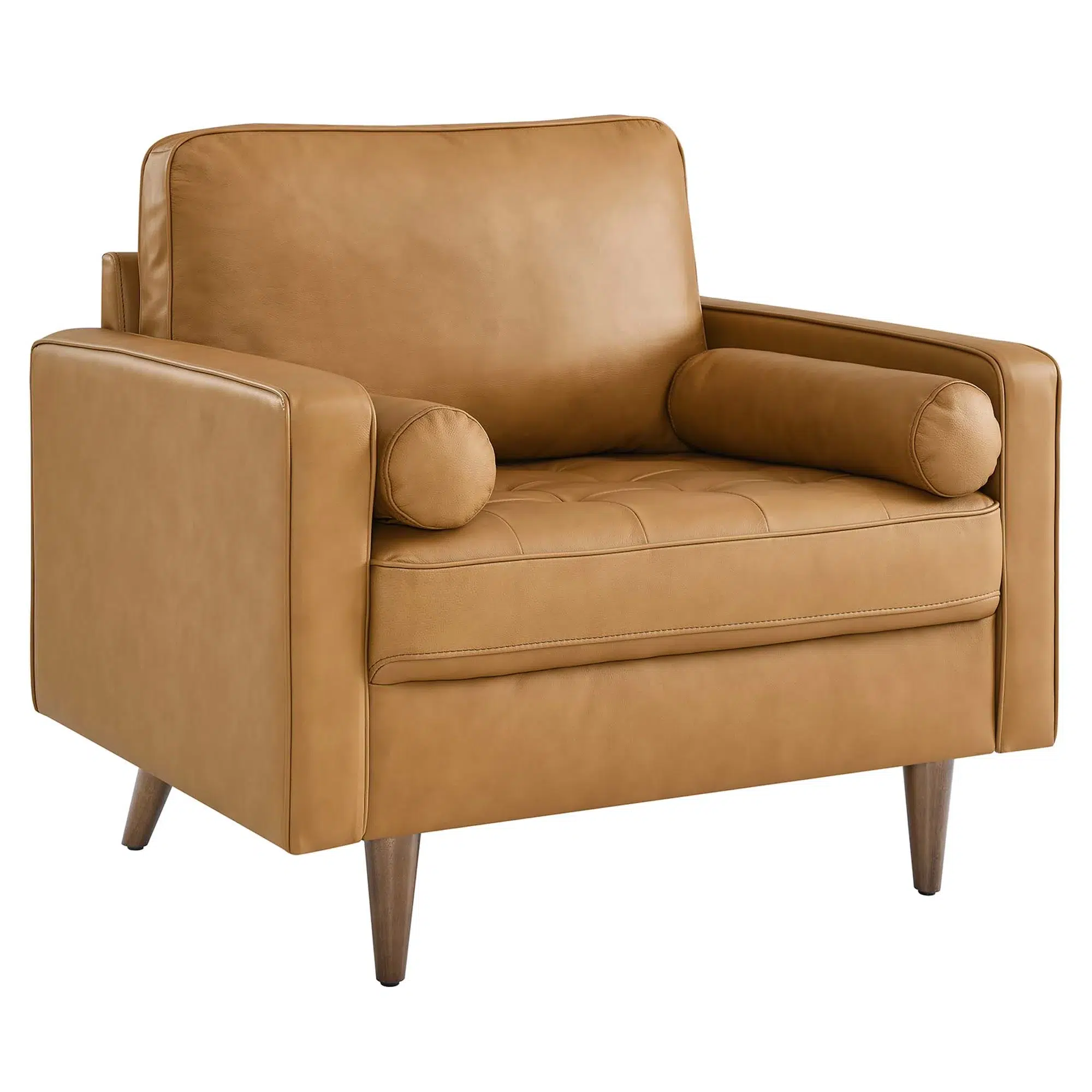 Valour Mid Century Modern Leather Armchair