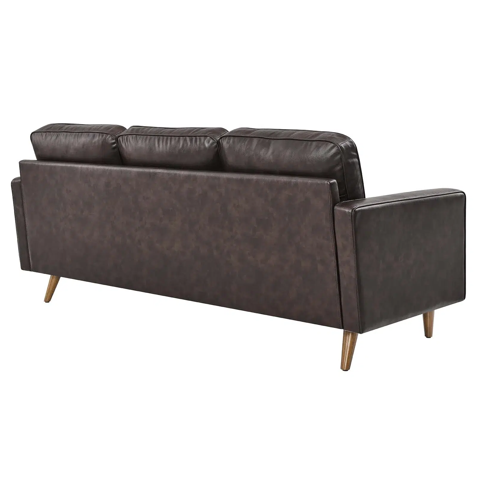 Valour 78" Brown Leather Small Sectional Sofa