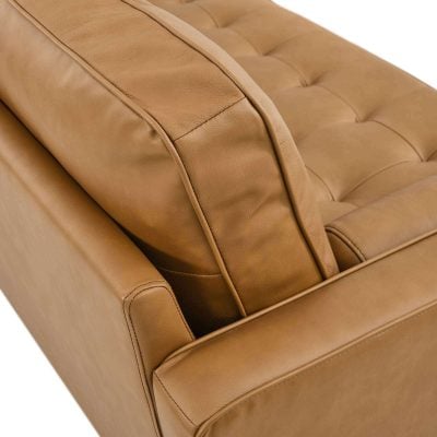Valour 78" Cognac Leather Apartment Sectional Sofa EEI-5872-TAN