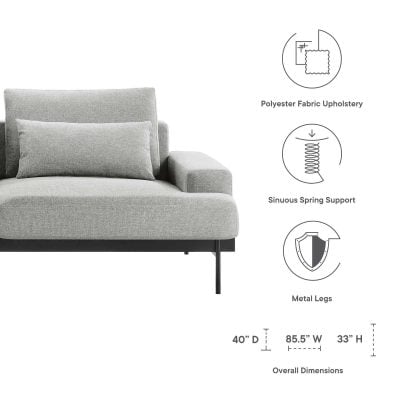 Proximity Gray Modern Fabric Sofa EEI-6214-LGR_5