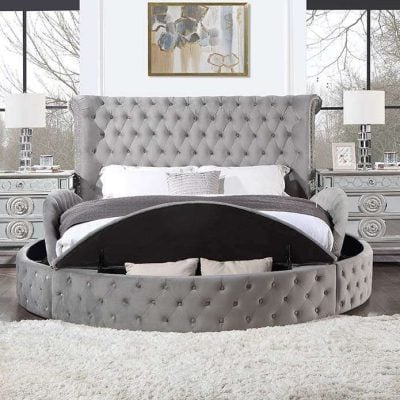 Gaiva Bed With Round Tufted Storage Frame