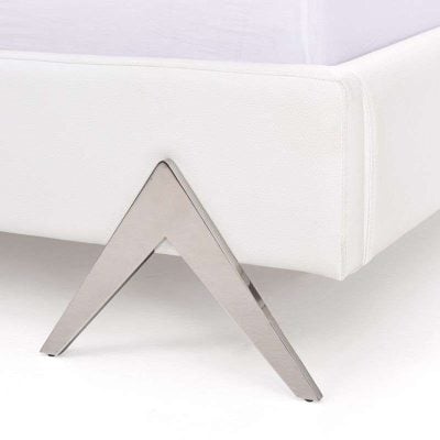 Modrest Candid Modern White Bed SKU VGVCBD1109