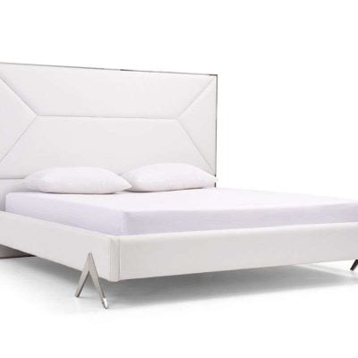 Modrest Candid Modern White Bed SKU VGVCBD1109