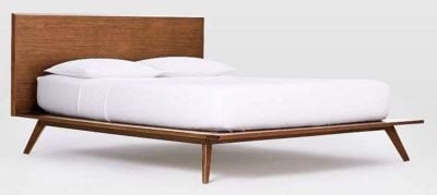 Modrest Carmen Mid-Century Modern Walnut Bed : VGMABR-79-BED