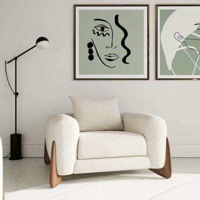 Alternative view of Modrest Fleury Contemporary Cream Sofa