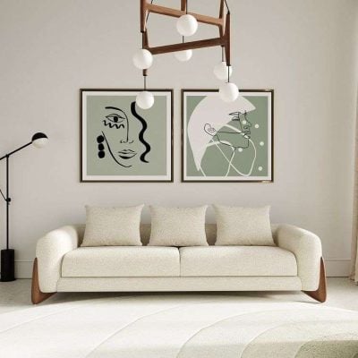 Modrest Fleury - Contemporary Cream Sofa
