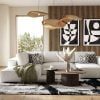 Divani Casa Lulu Modern White Fabric Sectional Sofa