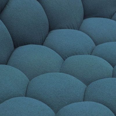 Divani Casa Yolonda Modern Curved Teal Green Fabric Sofa