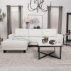 Caspian White Polyester sectional sofa