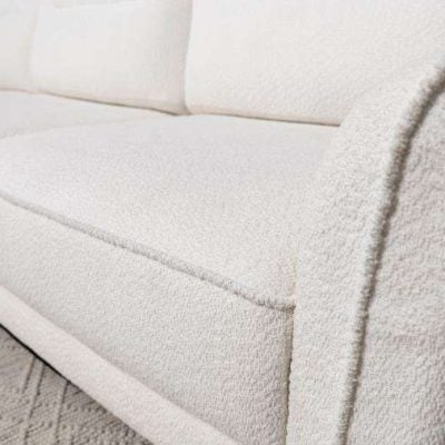 Caspian White Polyester sectional sofa
