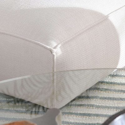 Harbor Modern White Fabric Sectional Sofa