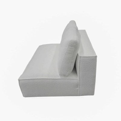 Divani Casa Lulu Modern White Fabric Sectional Sofa