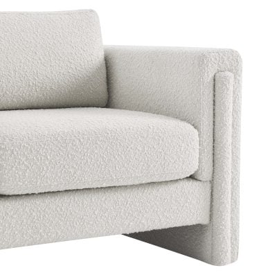 Visible Modern White Boucle Chair