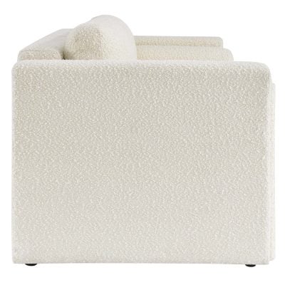Visible Modern White Boucle Sofa