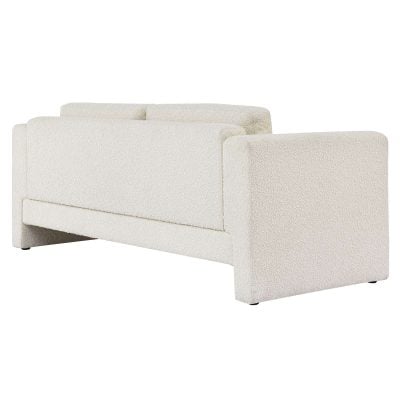 Visible Modern White Boucle Sofa