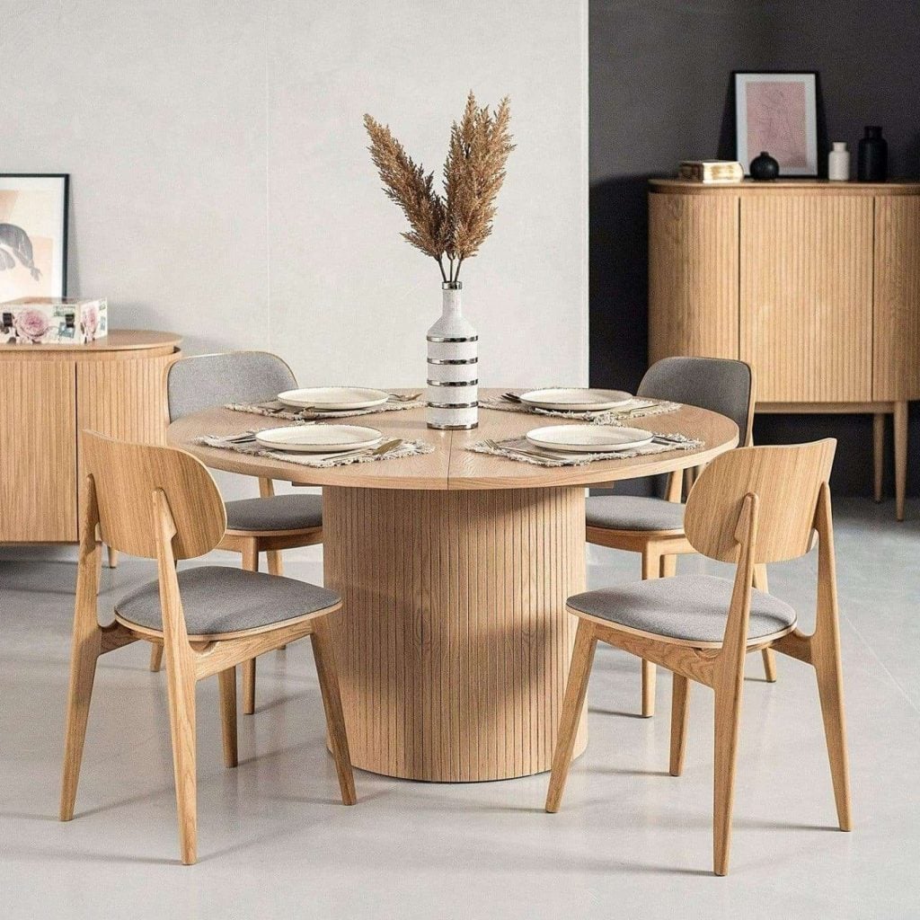 Miami Round Solid Wood Dining Table