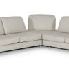 Nova Domus Andrea Modern Leather Grey Sectional