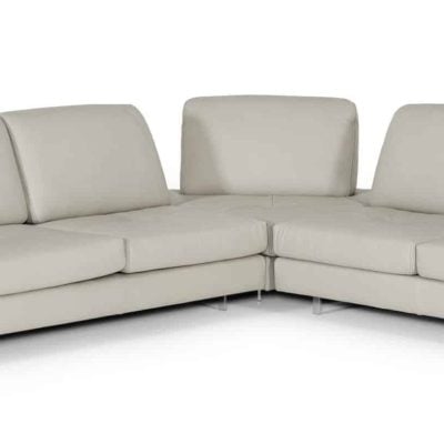 Nova Domus Andrea Modern Leather Grey Sectional