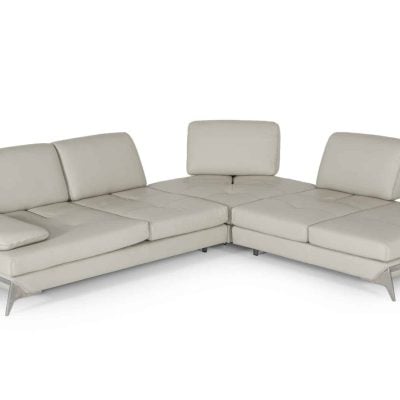 Nova Domus Andrea Modern Leather Grey Sectional
