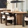 dabney teak oval dining table