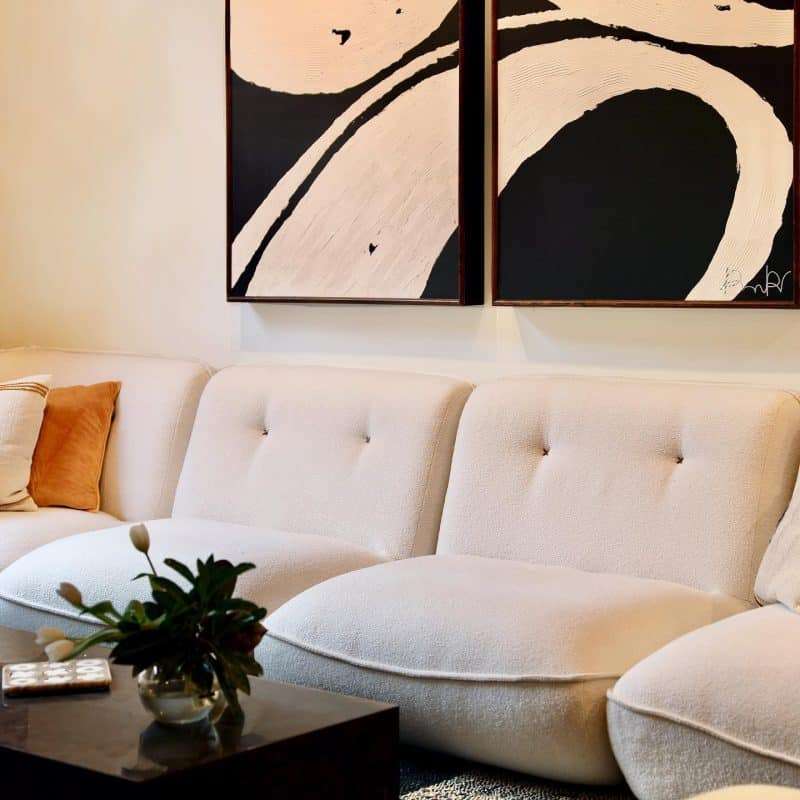 Liliana Beige Low Profile Modular Sofa
