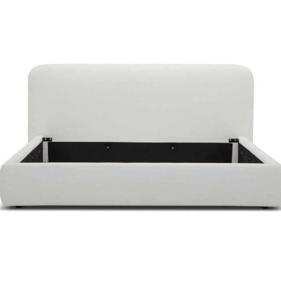 Modrest Liam - Modern White Fabric Upholstered Bed