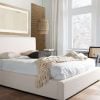 Cloud Low Profile White Boucle Bed