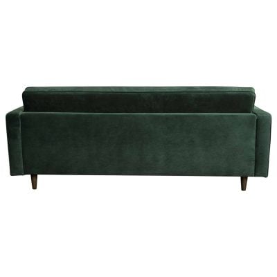 Juniper Green Velvet Sofa With Wood Legs