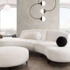 Vesper 2 pc Contemporary White Curved Sofa